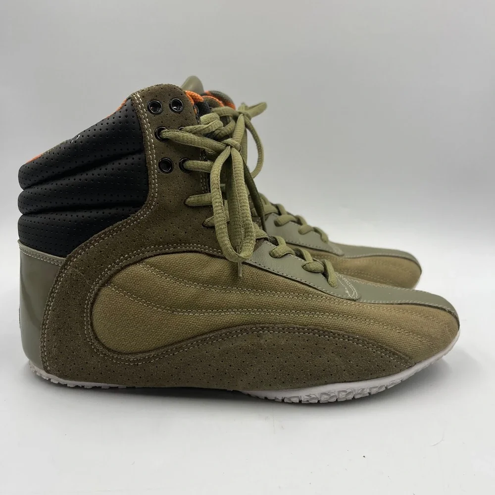Ryderwear Footwear Weightlifting Shoes Olive‎ Green Camo Orange Men's US 5 EUC